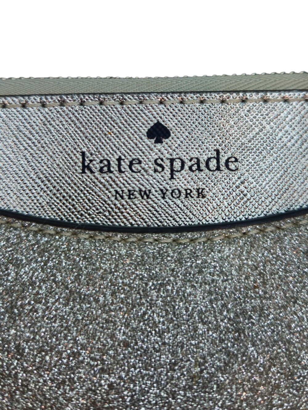 Kate Spade Glimmer Luna Light Silver Glitter Satchel Handbag Purse - Picture 3 of 12